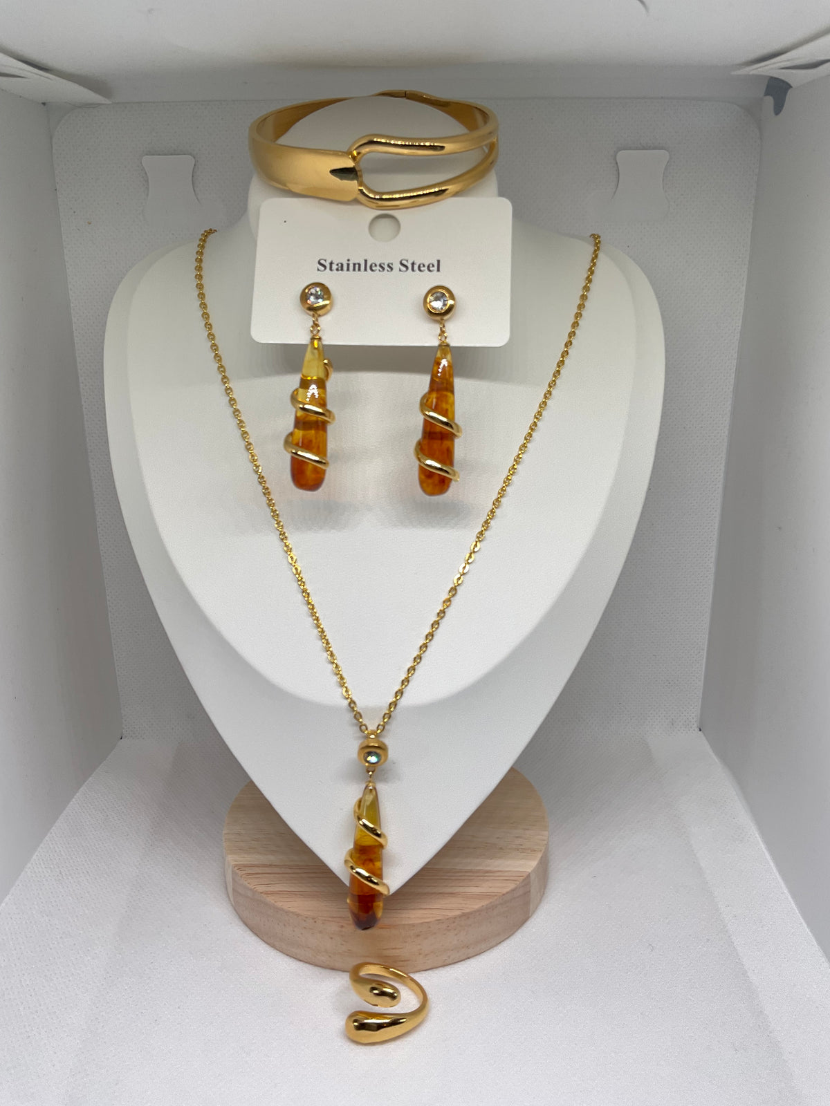 Parure bijoux en acier inoxydable