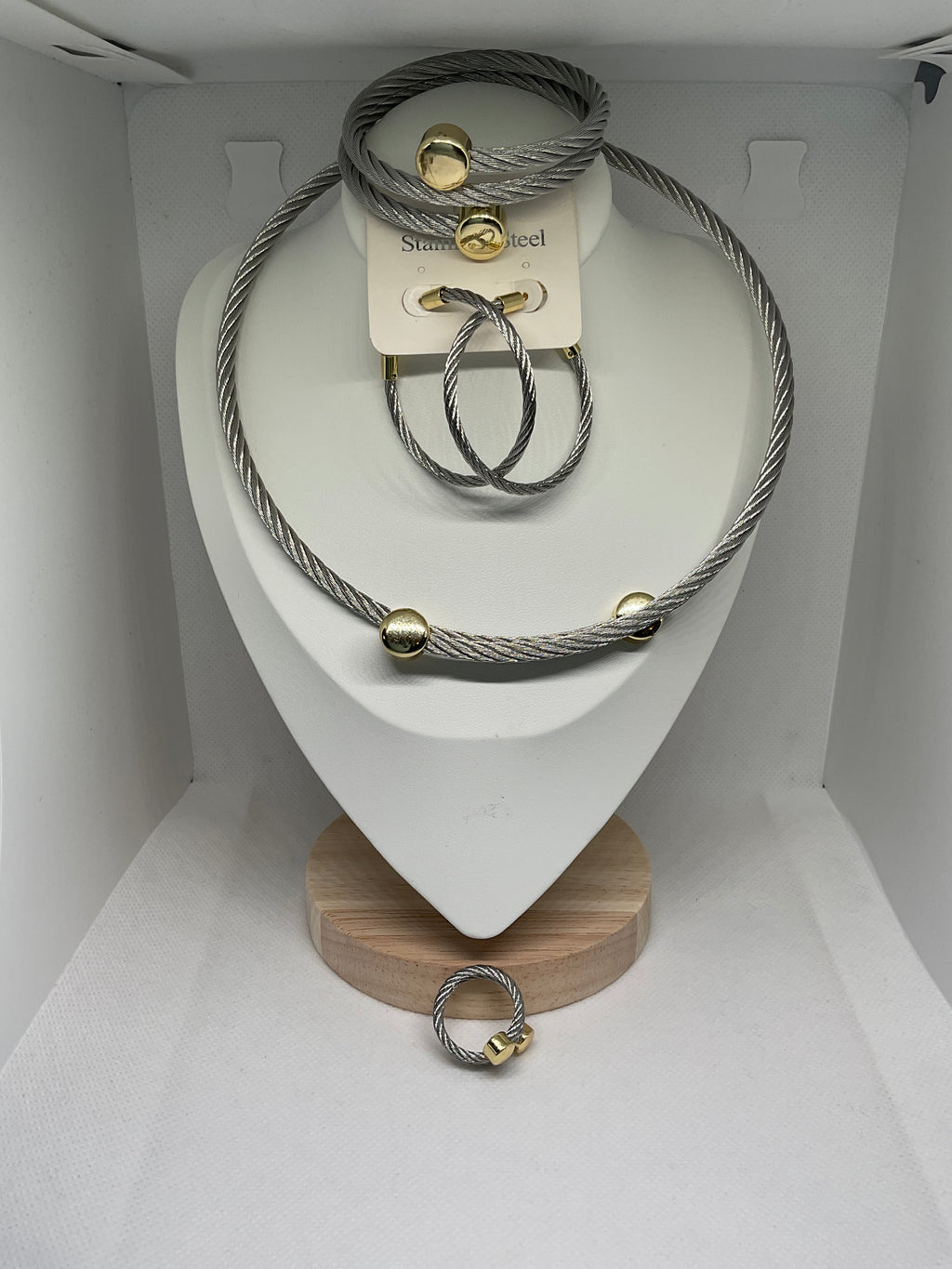 ✨ Ensemble Bijoux Câble Élégance – 4 pièces