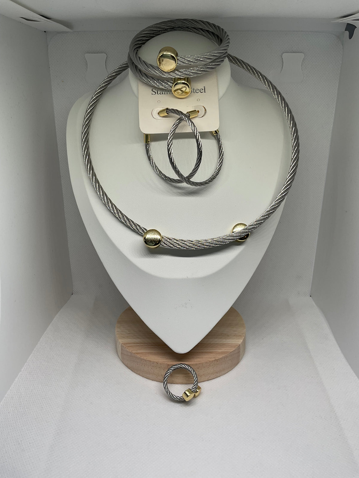 ✨ Ensemble Bijoux Câble Élégance – 4 pièces