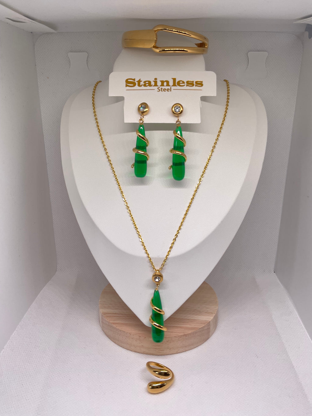 Parure bijoux en acier inoxydable