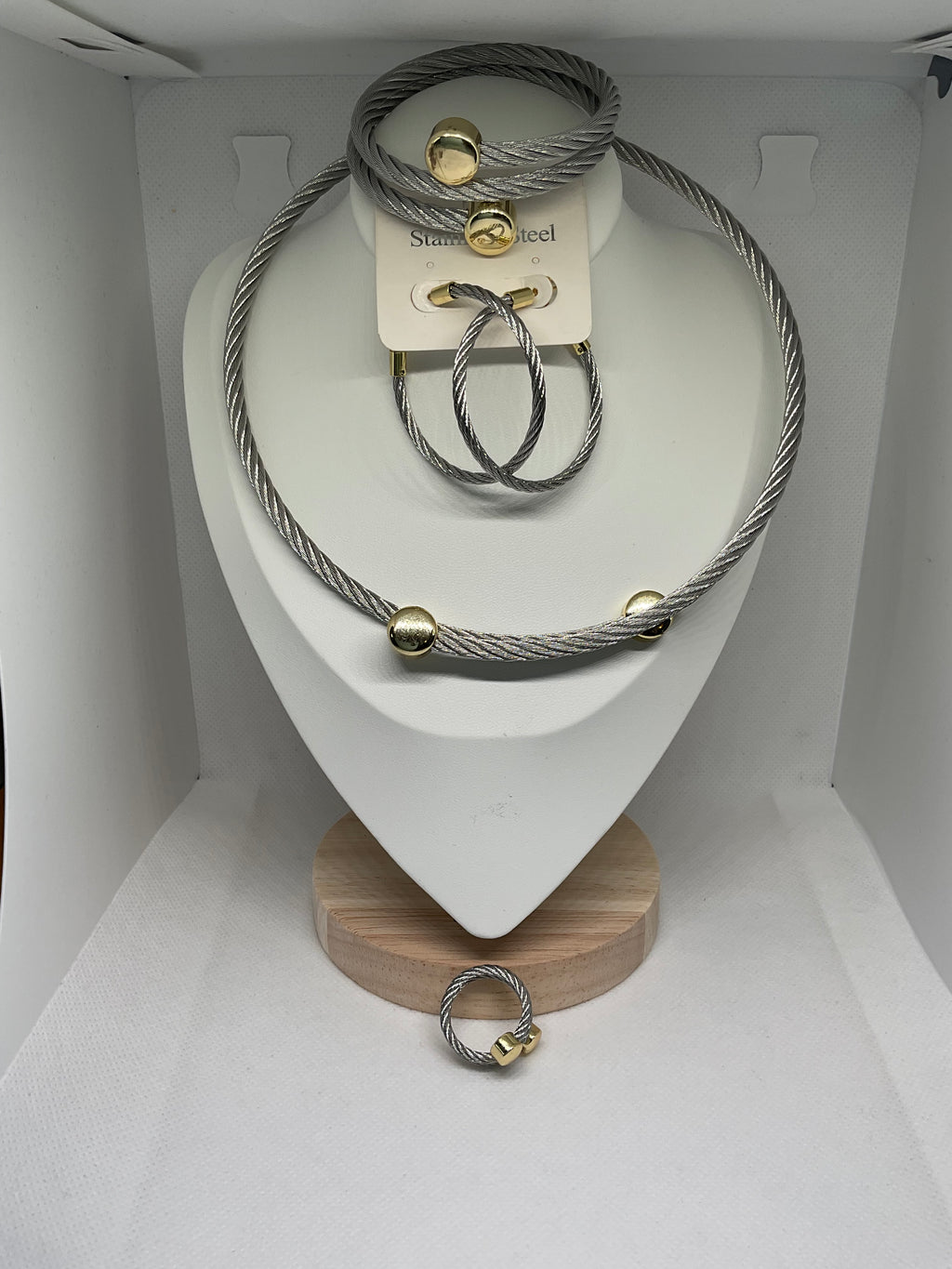 ✨ Ensemble Bijoux Câble Élégance – 4 pièces