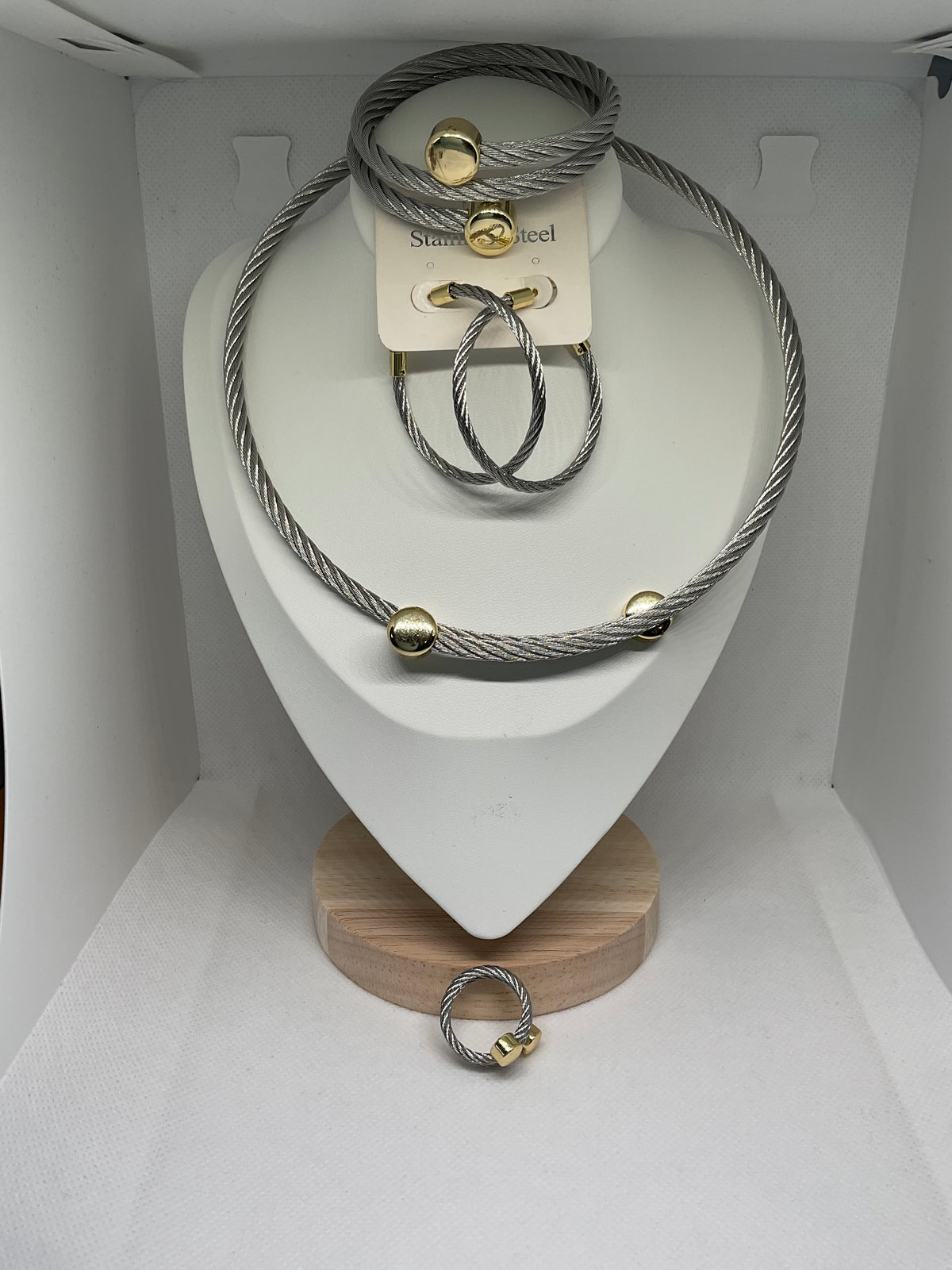 ✨ Ensemble Bijoux Câble Élégance – 4 pièces