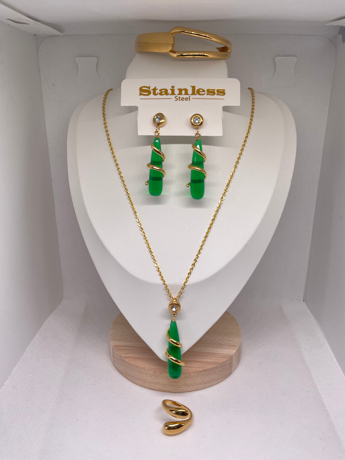 Parure bijoux en acier inoxydable
