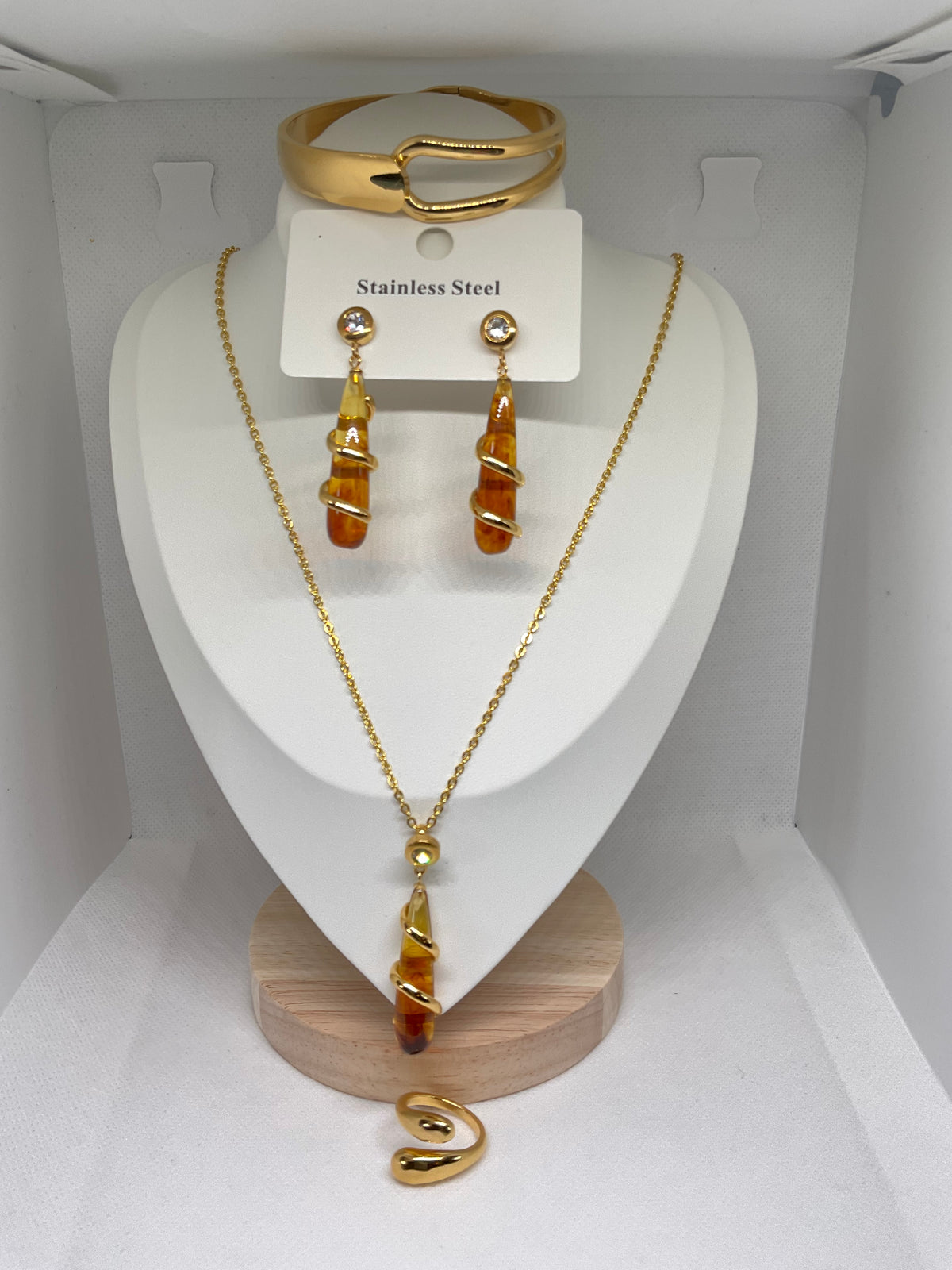 Parure bijoux en acier inoxydable