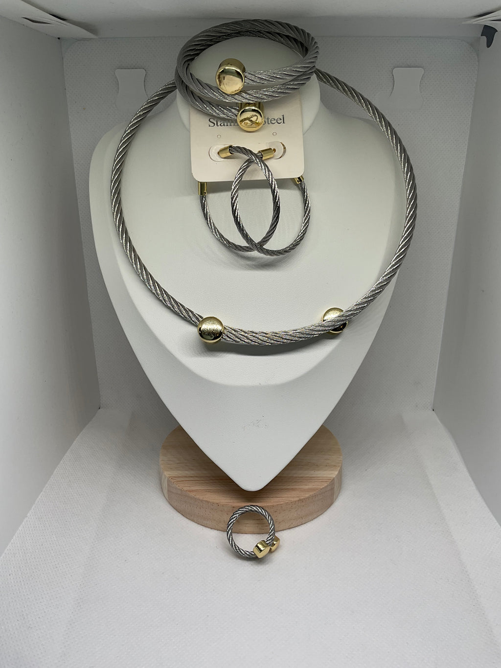 ✨ Ensemble Bijoux Câble Élégance – 4 pièces